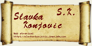 Slavka Konjović vizit kartica